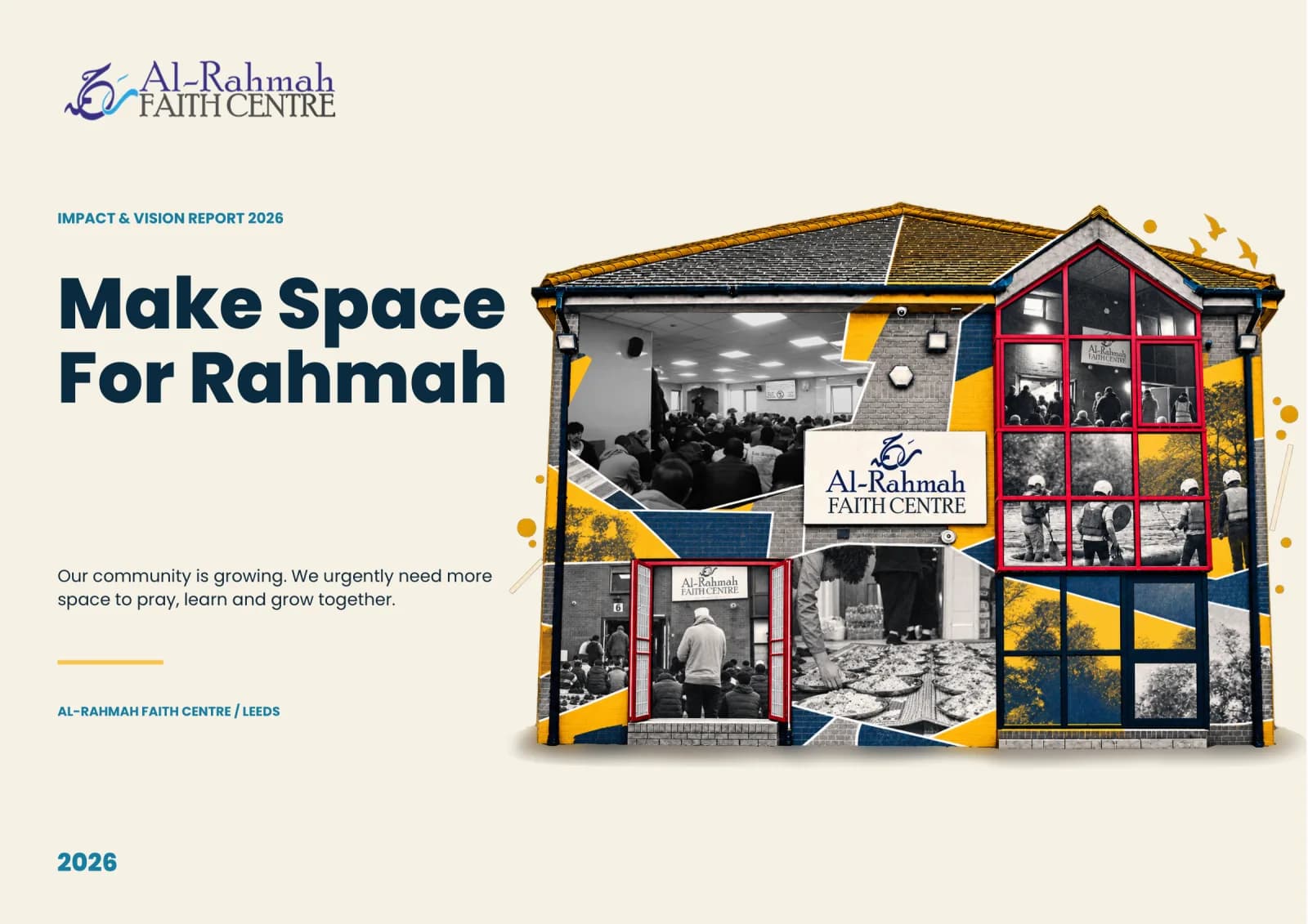 Cover of the Al-Rahmah Faith Centre Impact & Vision Report 2026: Make Space For Rahmah